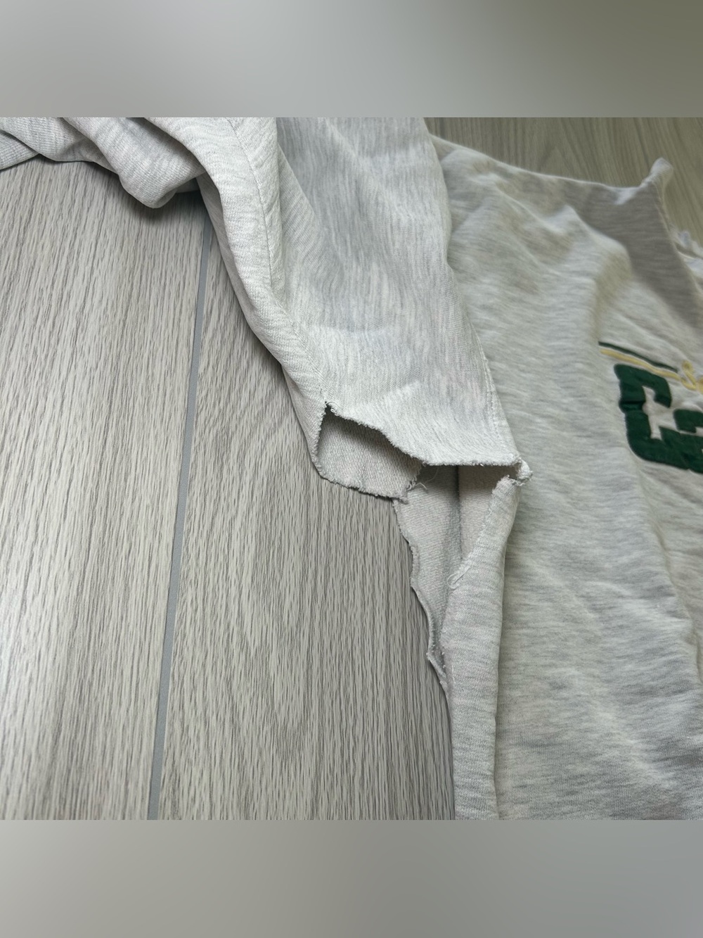 VTG 90s Cal Poly SLO Thrashed Crewneck Sweatshirt Pullover MV Sport Men XL Gray - Picture 9 of 16